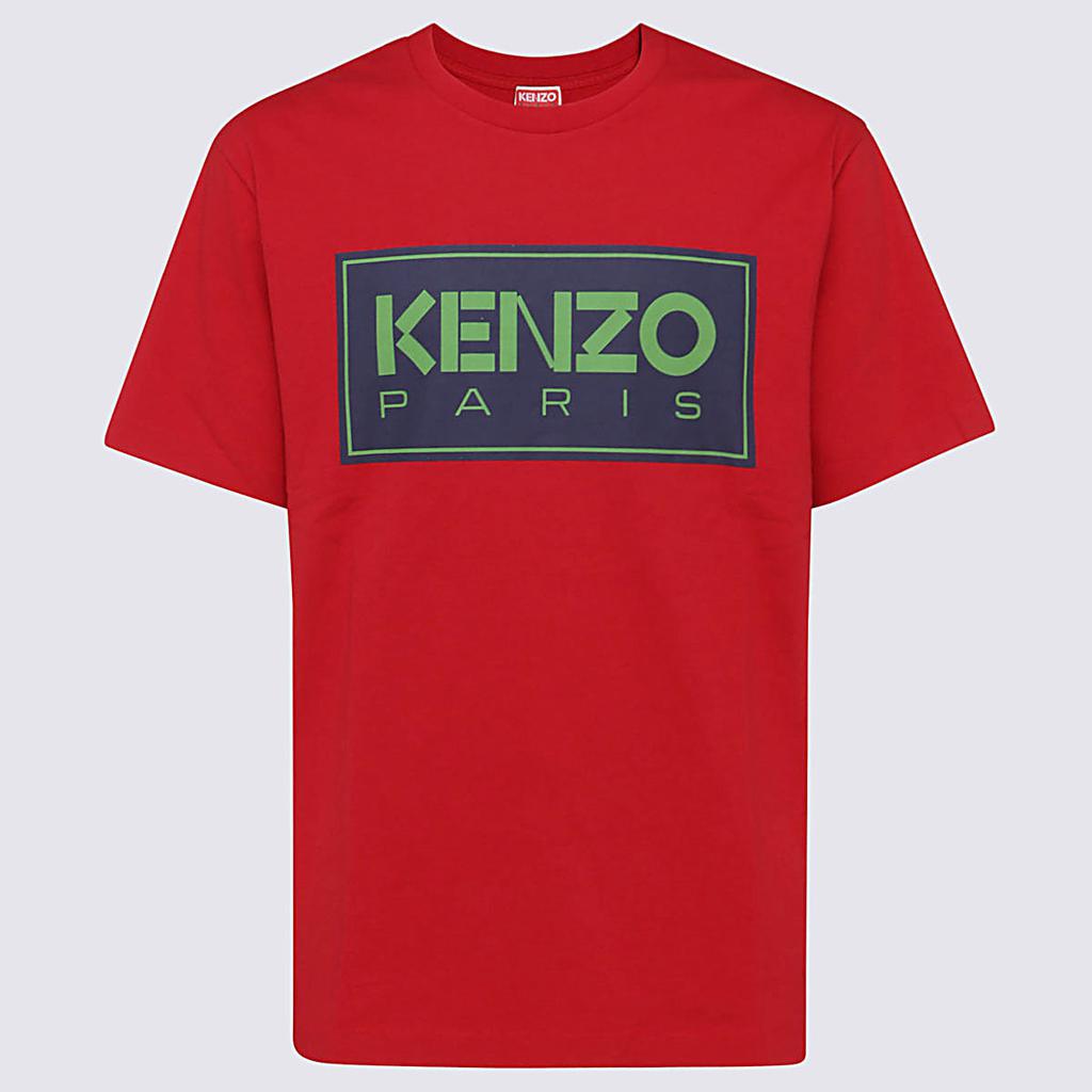 KENZO RED COTTON SHIRT商品第1张图片规格展示