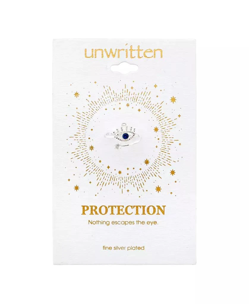 商品Unwritten|Silver Plated Cubic Zirconia Evil Eye Wrap Around Ring,价格¥261,第2张图片详细描述