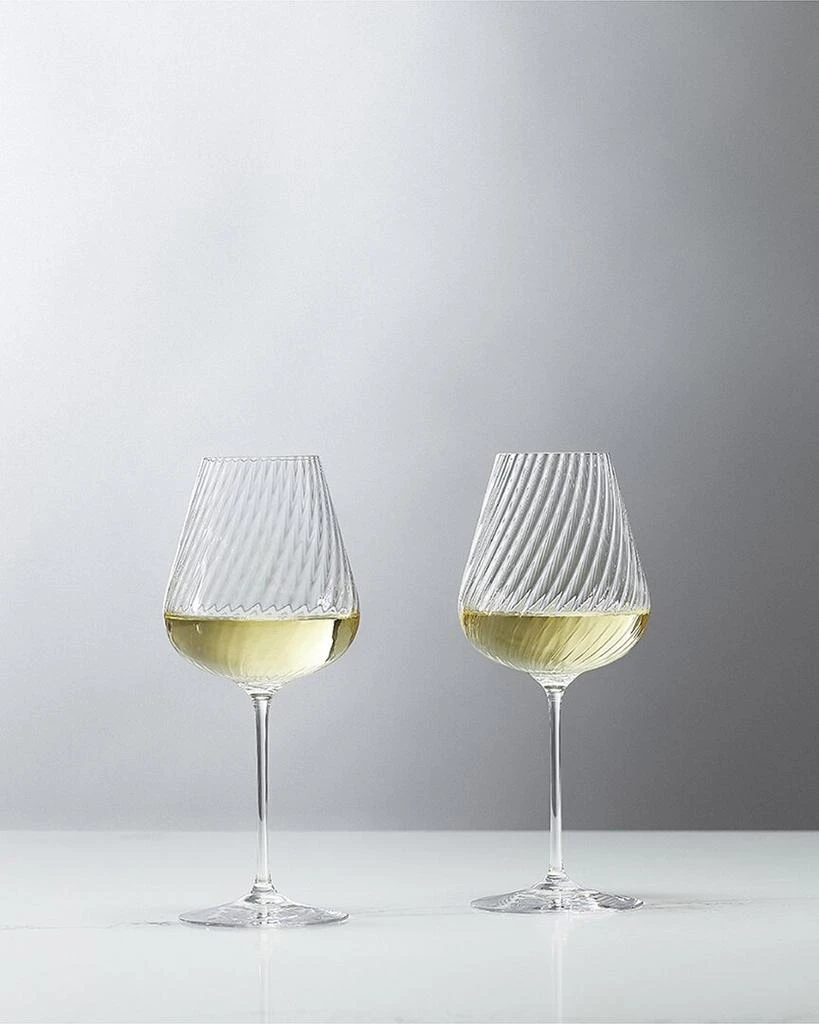 商品Wedgwood|Set of 2 Vera Wang Swirl White Wine Glasses,价格¥352,第2张图片详细描述