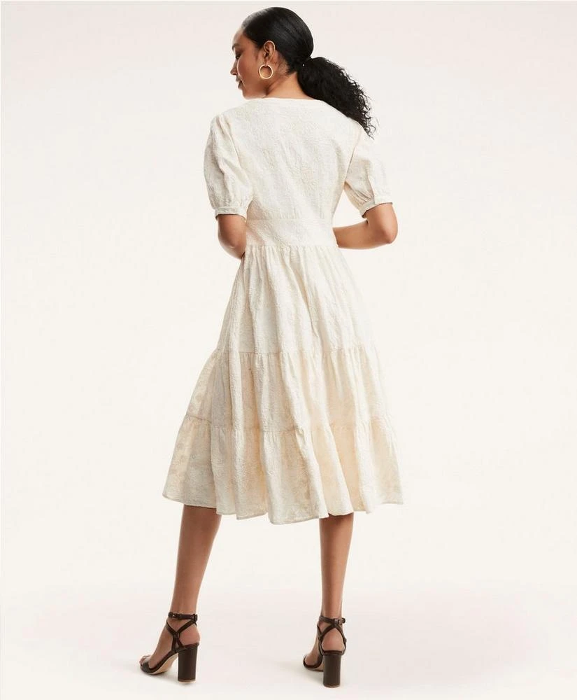 商品Brooks Brothers|Cotton Embroidered Tiered Maxi Dress,价格¥735,第4张图片详细描述