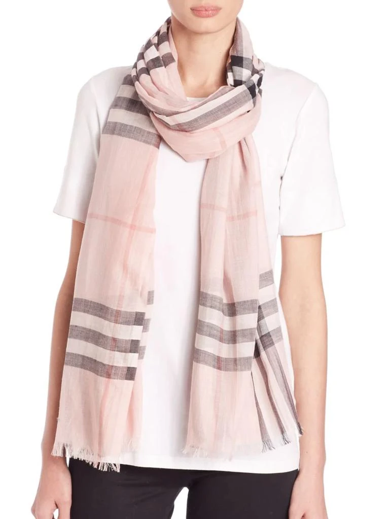 商品Burberry|Giant Check Gauze Scarf 围巾,价格¥2923,第1张图片