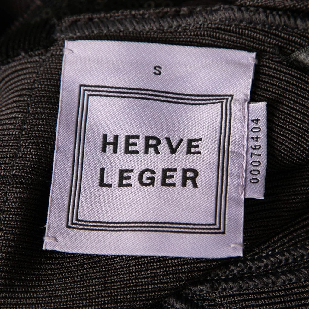 商品[二手商品] Herve Leger|Herve Leger Grey Sequin Embellished Cap Sleeve Bandage Dress S,价格¥1226,第4张图片详细描述