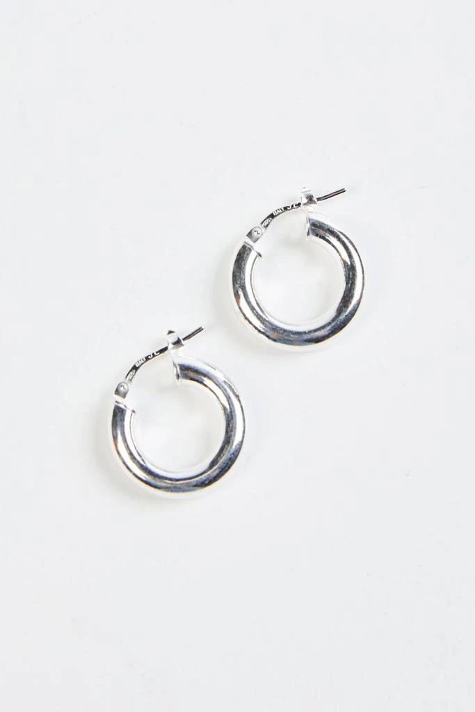 商品Vermeer Studio|Small Everyday Hoops in Silver,价格¥595,第3张图片详细描述