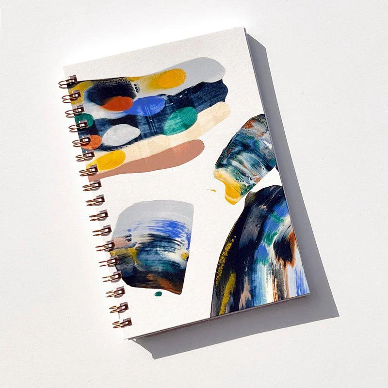商品Wms&Co|Hand-Painted Notebooks: Wave XL SKETCHBOOK: 8.5" X 11" BLANK PAGES,价格¥151,第2张图片详细描述