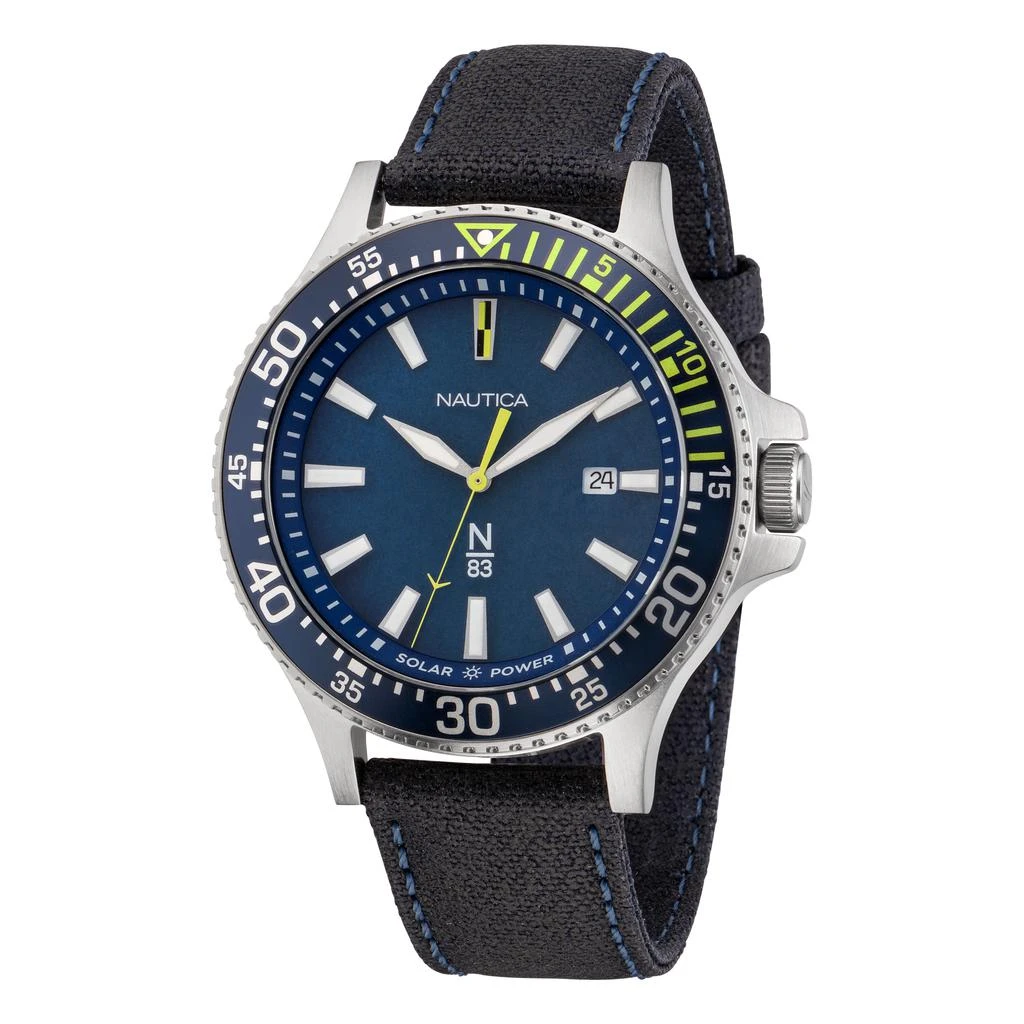 商品Nautica|Cocoa Beach Solar-Powered Canvas 3-Hand Watch,价格¥1113,第1张图片