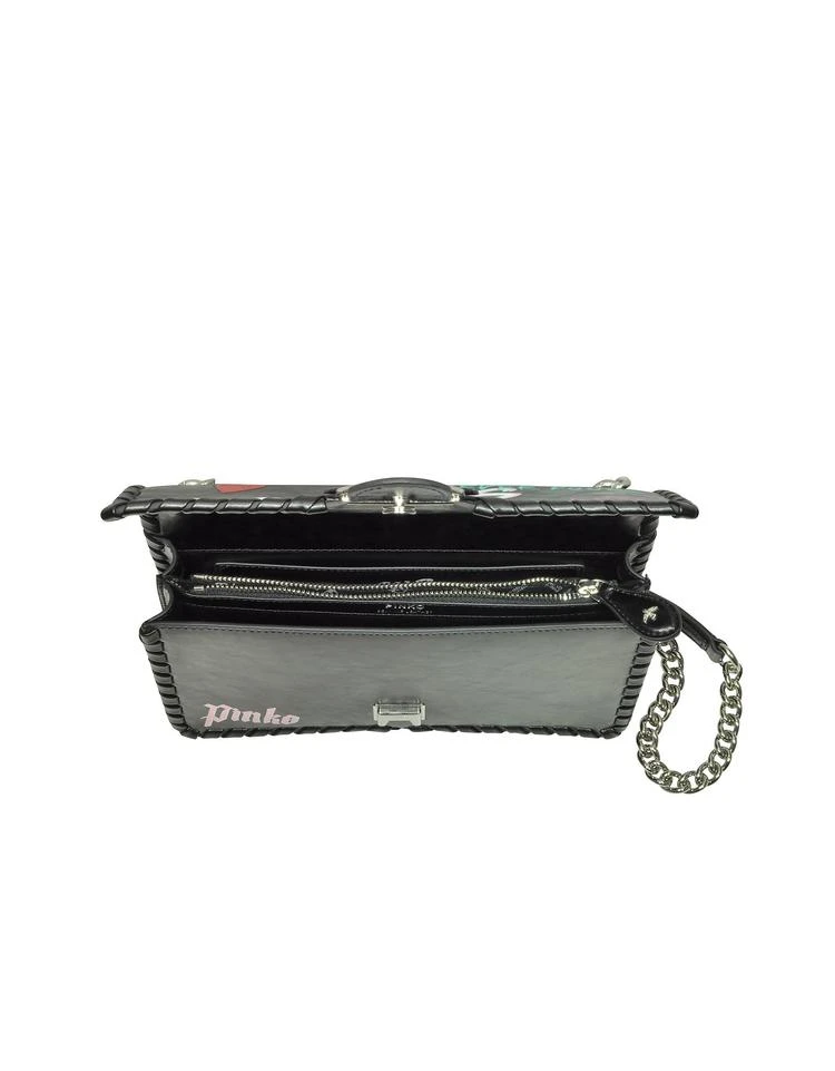 商品PINKO|Love Fabulous 1 Black Leather Shoulder Bag,价格¥2215,第2张图片详细描述