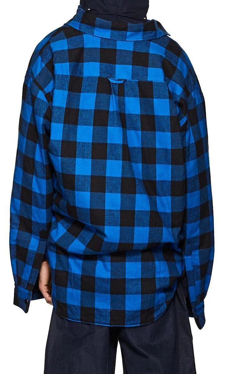 商品Vetements|Buffalo-Checked Cotton Flannel Oversized Workshirt,价格¥8892,第3张图片详细描述