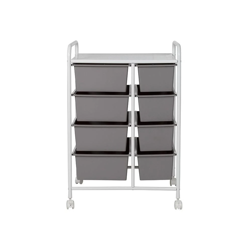 商品Honey Can Do|Metal Rolling Cart with 8 Plastic Storage Drawers,价格¥1146,第2张图片详细描述