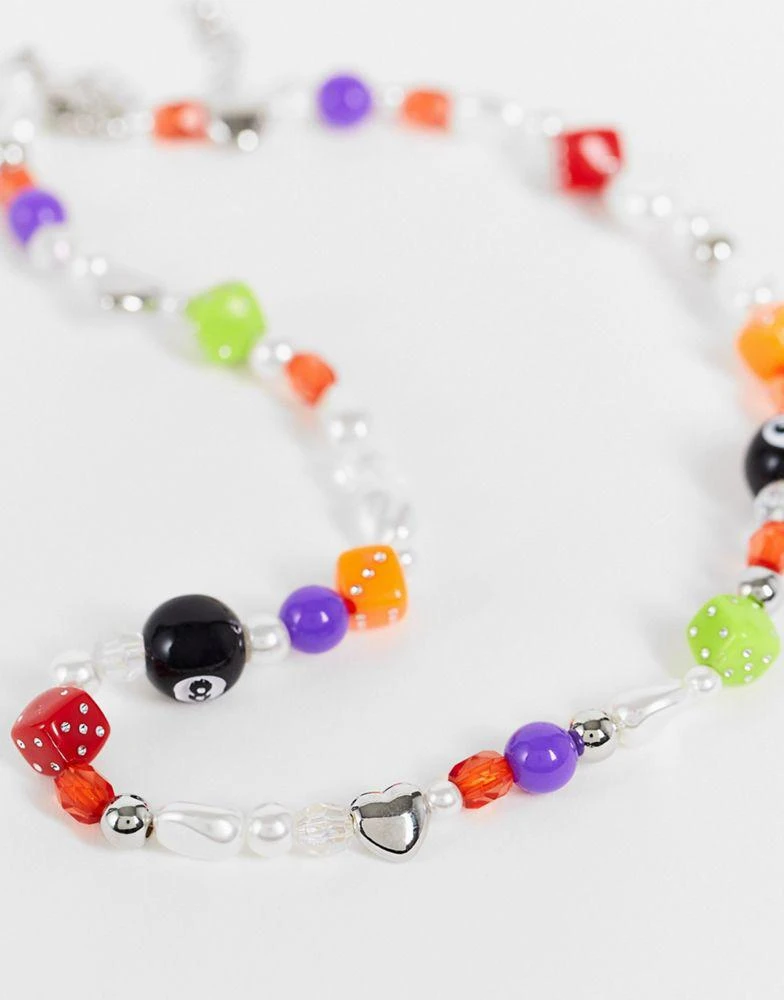 商品ASOS|ASOS DESIGN beaded necklace with dice,价格¥37,第4张图片详细描述