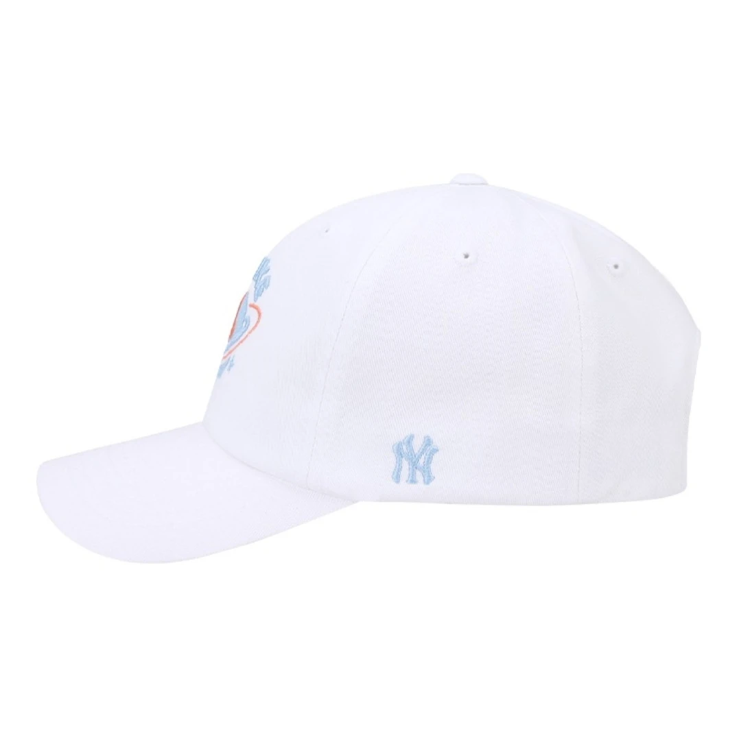 【享贝家】（国内现货-QD） MLB新款男女情侣百搭时尚刺绣like星球软顶棒球帽遮阳帽 白色 男女同款 32PUE111-50W 商品