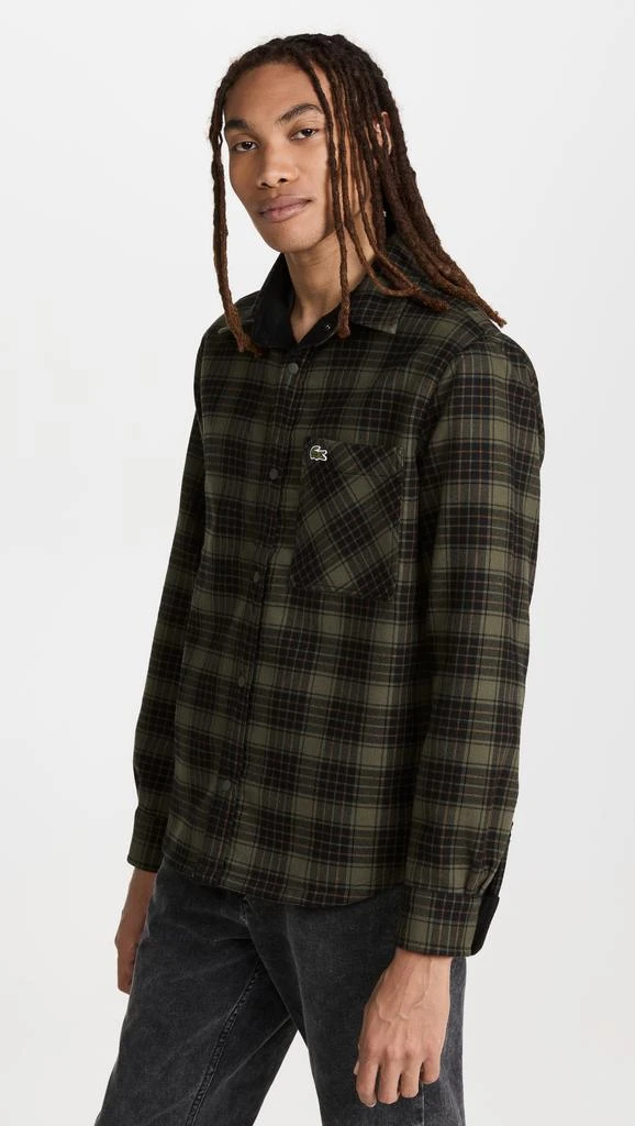 商品Lacoste|Lacoste Reversible Cotton Flannel Overshirt,价格¥940,第4张图片详细描述