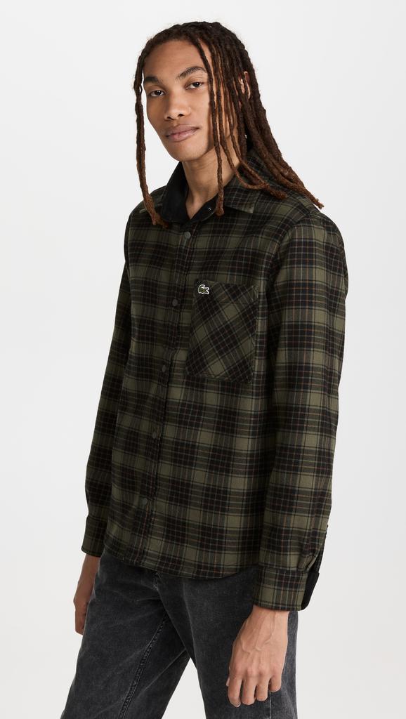 商品Lacoste|Lacoste Reversible Cotton Flannel Overshirt,价格¥1445,第6张图片详细描述