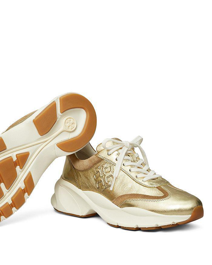 商品Tory Burch|Women's Gold Good Luck Trainer Sneakers,价格¥2414,第7张图片详细描述