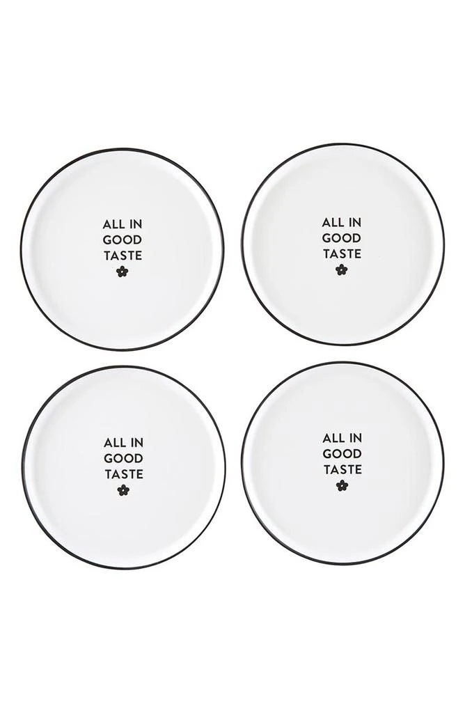 商品CREATIVE BRANDS|Set of 4 All in Good Taste Melamine Plates,价格¥104,第1张图片