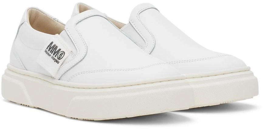 商品MAISON MARGIELA|Kids White Logo Slip-On Sneakers,价格¥779,第4张图片详细描述