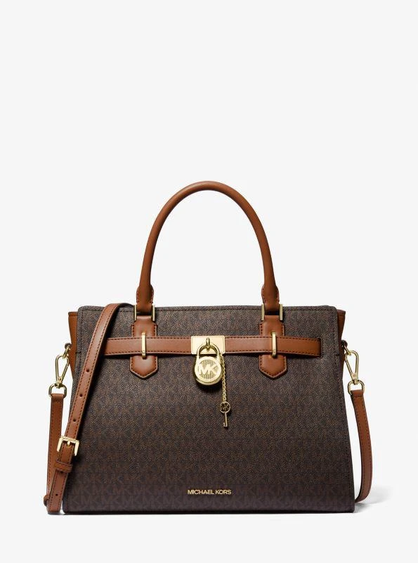商品Michael Kors|Hamilton Medium Logo Satchel,价格¥964,第1张图片