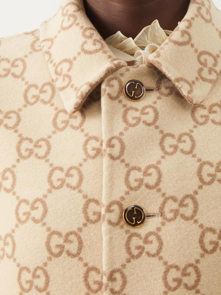 Reversible GG-jacquard wool-blend coat商品第6张图片规格展示