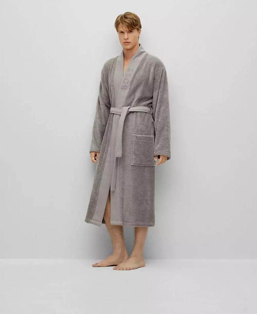 商品Boss Home|Plain Kimono Cotton Men's Bathrobe,价格¥2008,第3张图片详细描述