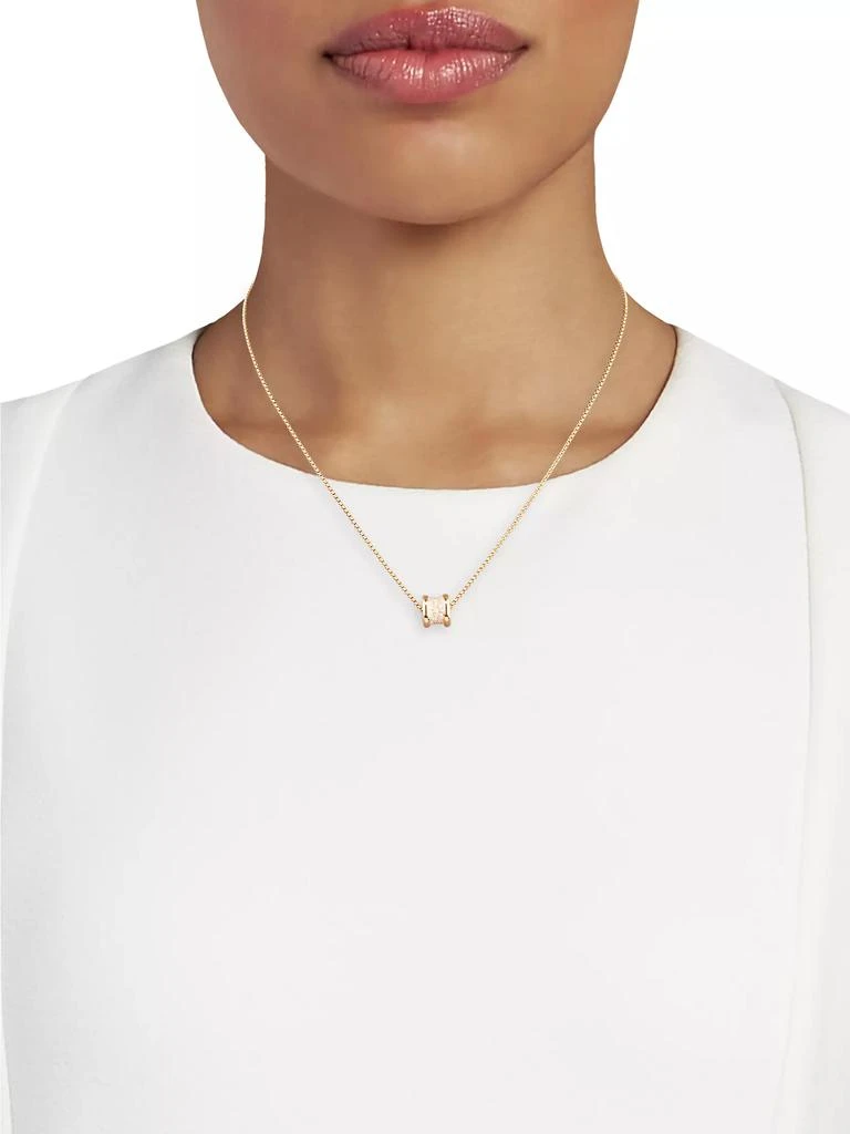 商品BVLGARI|B.zero1 18K Rose Gold & Pavé Diamond Necklace,价格¥39749,第2张图片详细描述