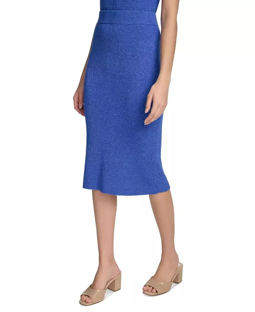 商品Calvin Klein|Women's Ribbed Knit Midi Skirt,价格¥245,第3张图片详细描述