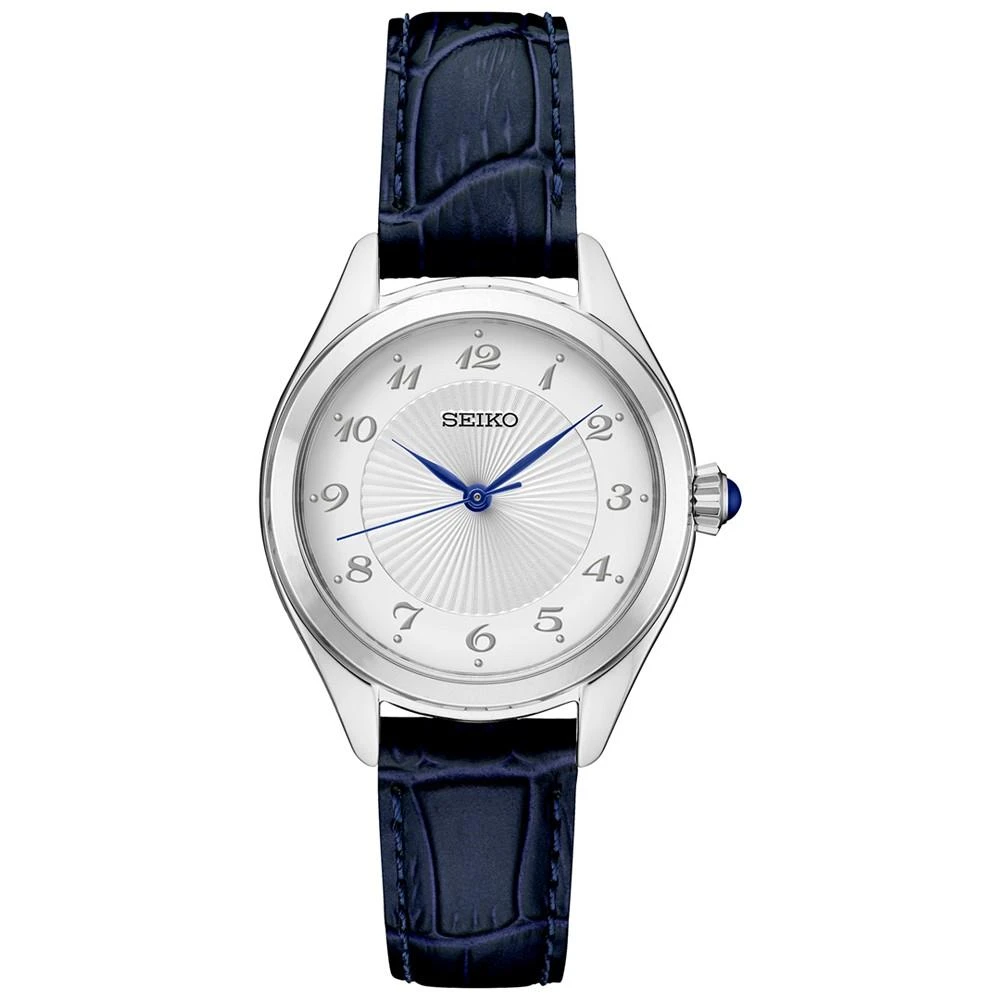 商品Seiko|Women's Blue Leather Strap Watch 29mm,价格¥1396,第1张图片
