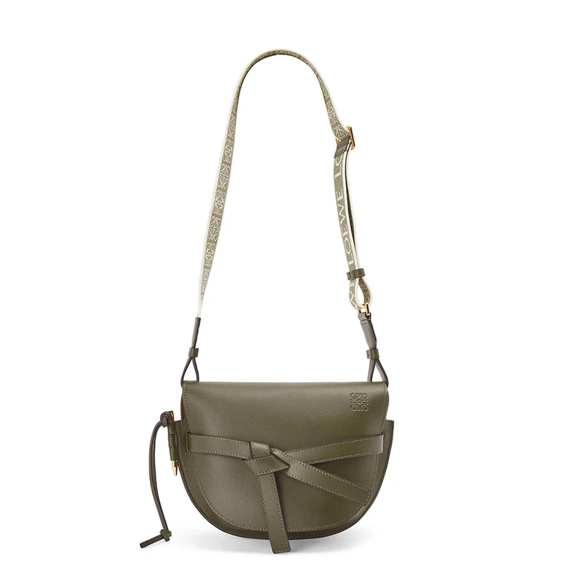 LOEWE/罗意威 21秋冬款Gate系列 女士小号秋绿色小牛皮翻盖单肩斜挎包A650T20X40-4357 商品