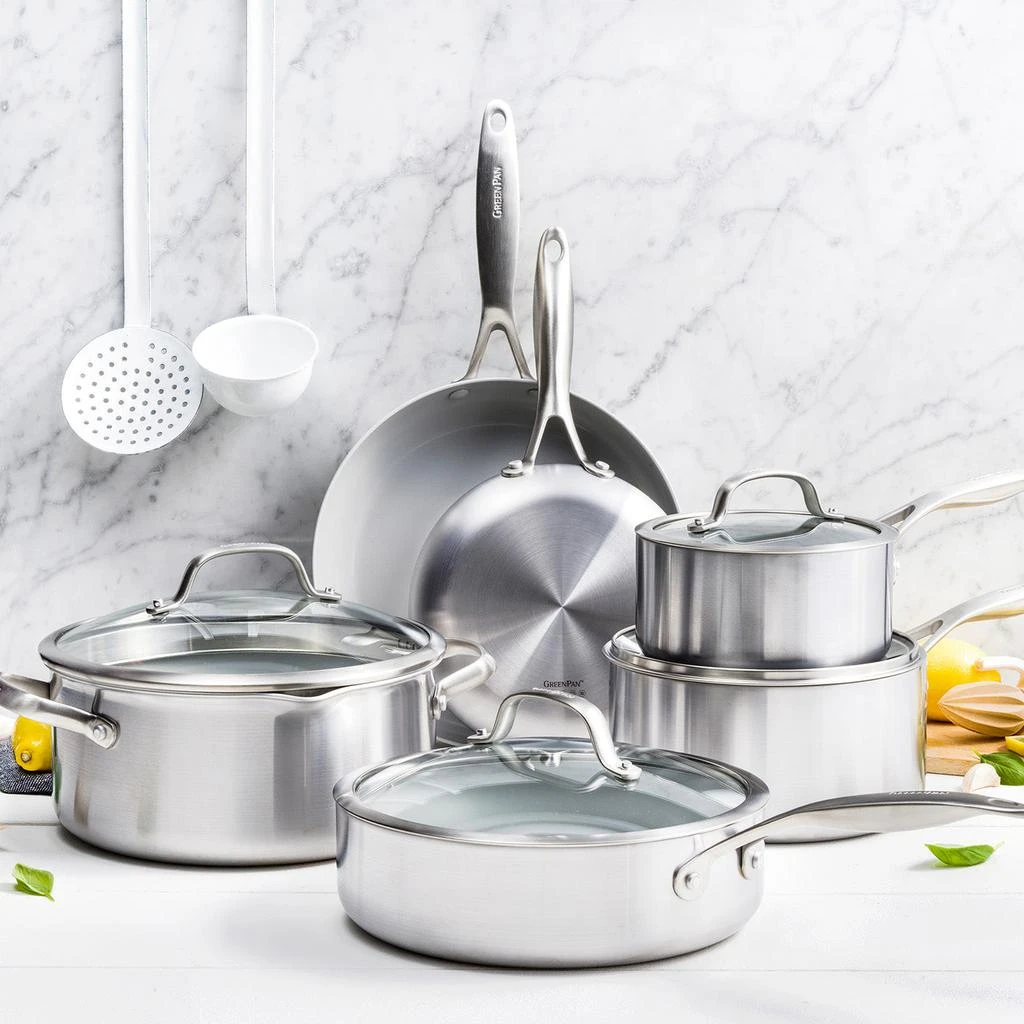 商品Greenpan|GreenPan Venice Pro 10 Piece Cookware Set,价格¥3118,第2张图片详细描述
