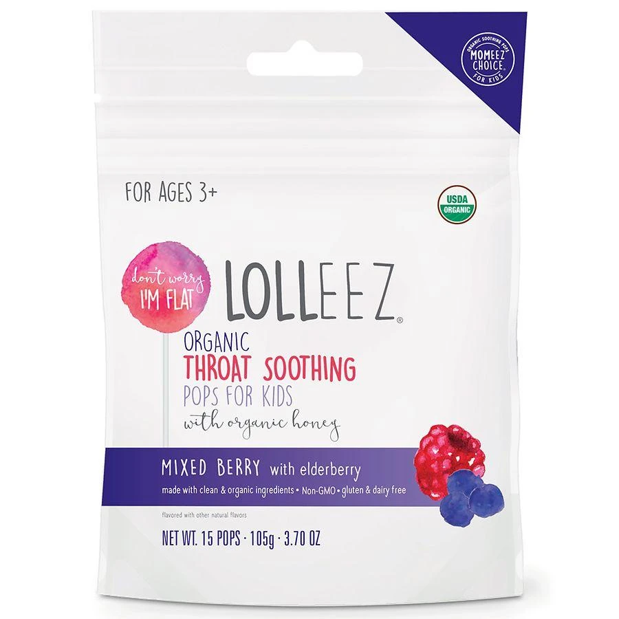 商品LOLLEEZ|Organic Throat Soothing Pops For Kids,价格¥71,第1张图片