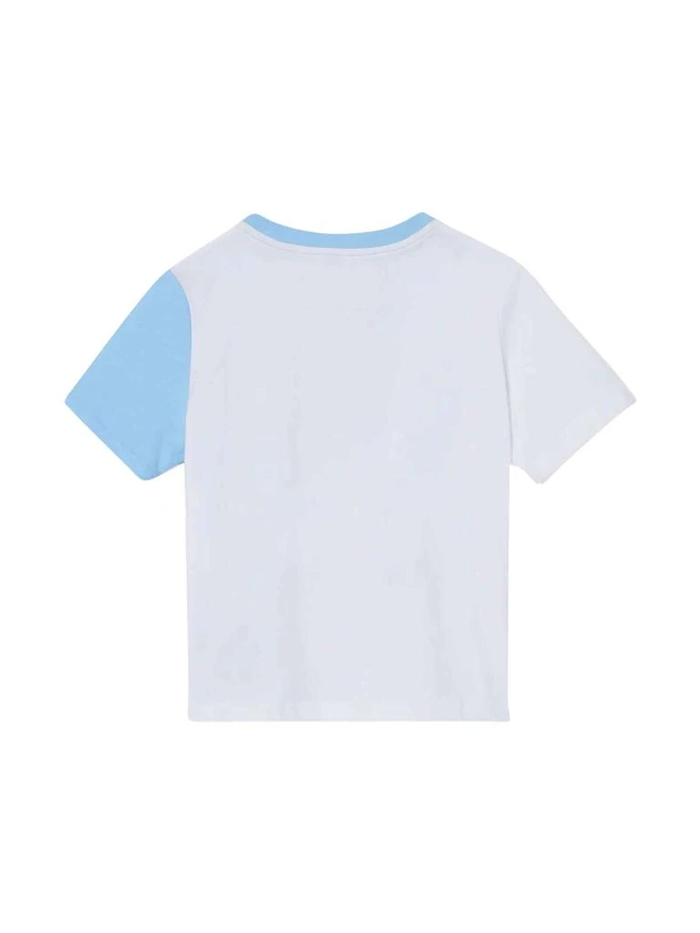 商品Burberry|Burberry White And Blue T-shirt With Print,价格¥1691,第2张图片详细描述