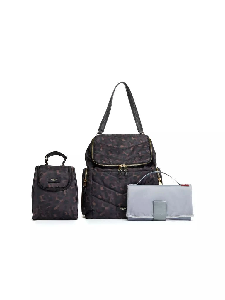 商品Storksak|Alyssa Leopard Print Convertible Padded Diaper Backpack,价格¥898,第2张图片详细描述