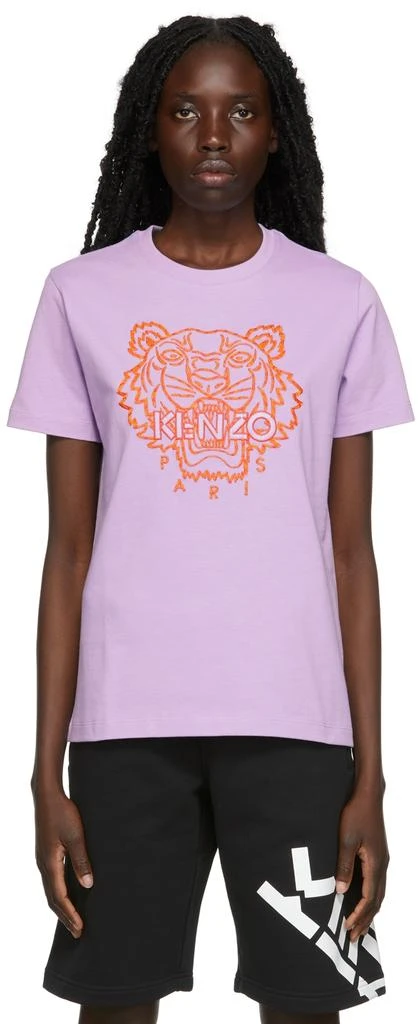 商品Kenzo|Purple & Red Tiger Logo T-Shirt,价格¥779,第1张图片