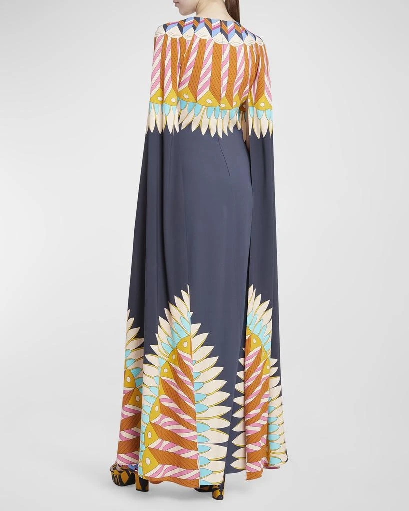 商品LA DOUBLE J|Hathor Placee Printed Gown with Cape Sleeves,价格¥6198,第4张图片详细描述