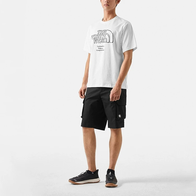 商品[国内直发] The North Face|北面 攀登者系列探索系列 服装系列 Logo印花户外舒适透气圆领短袖T恤 男款 白色,价格¥393,第4张图片详细描述
