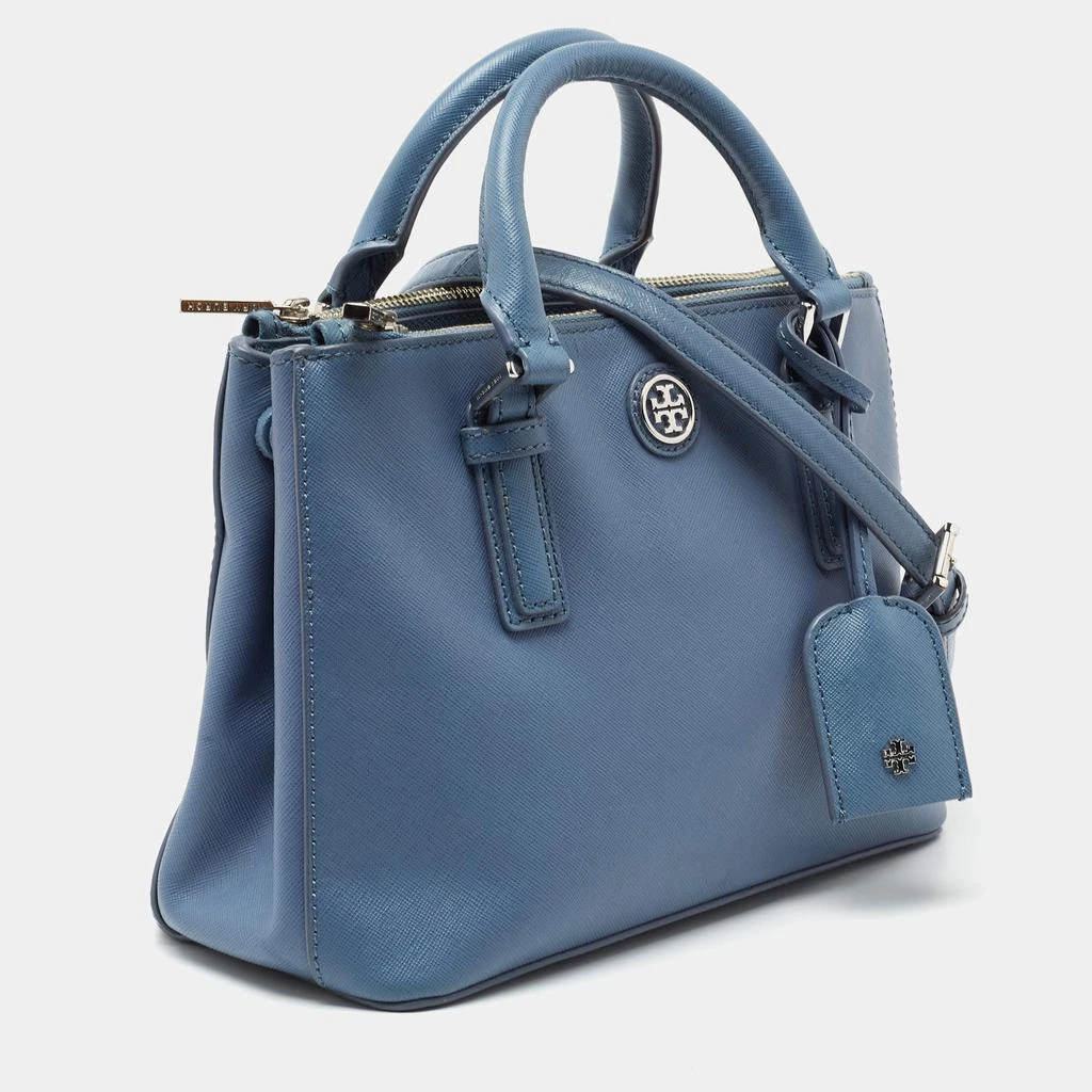 商品[二手商品] Tory Burch|Tory Burch Blue Leather Mini Robinson Double Zip Tote,价格¥921,第3张图片详细描述