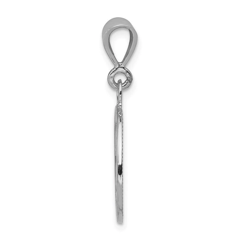 商品Diamond2Deal|14K White Gold Polished and Satin Angel Pendant,价格¥2666,第2张图片详细描述