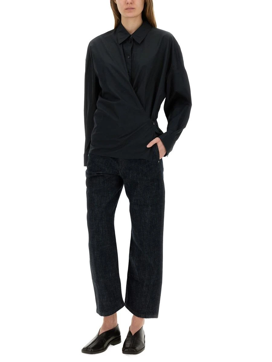 商品Lemaire|Lemaire 女士衬衫 SH1141LF588BK995 黑色,价格¥3304,第3张图片详细描述