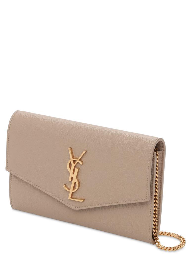 商品Yves Saint Laurent|Uptown Grained Leather Chain Wallet,价格¥8707,第4张图片详细描述