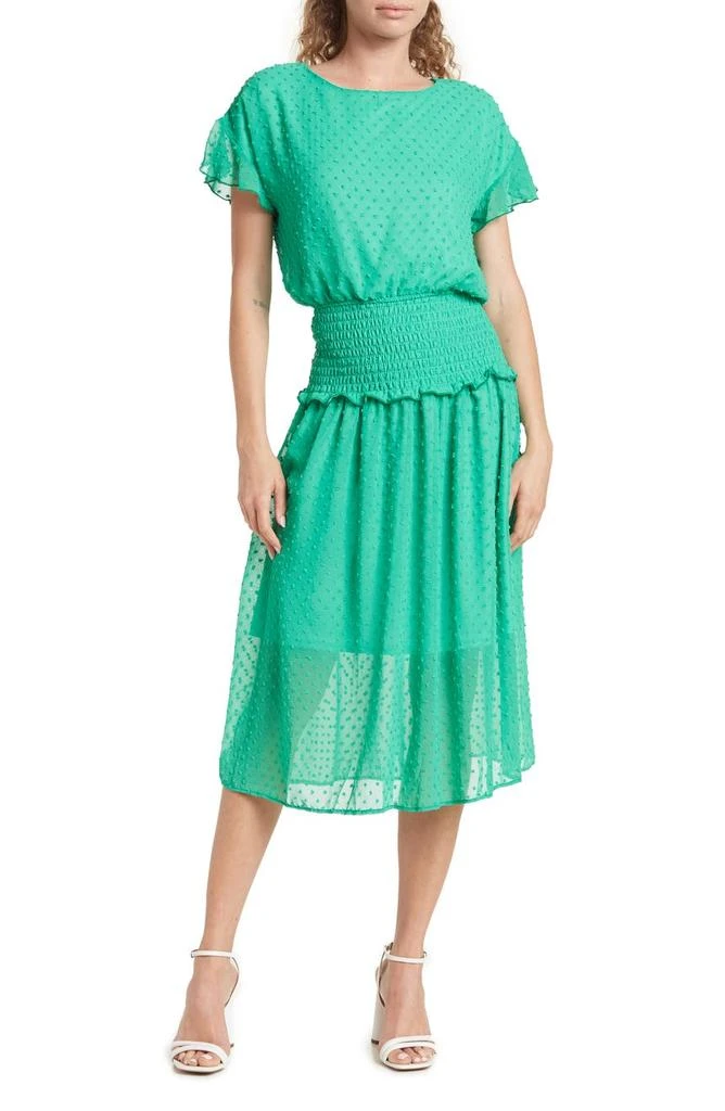 商品Love Ady|Clip Dot Flutter Sleeve Dress,价格¥321,第1张图片