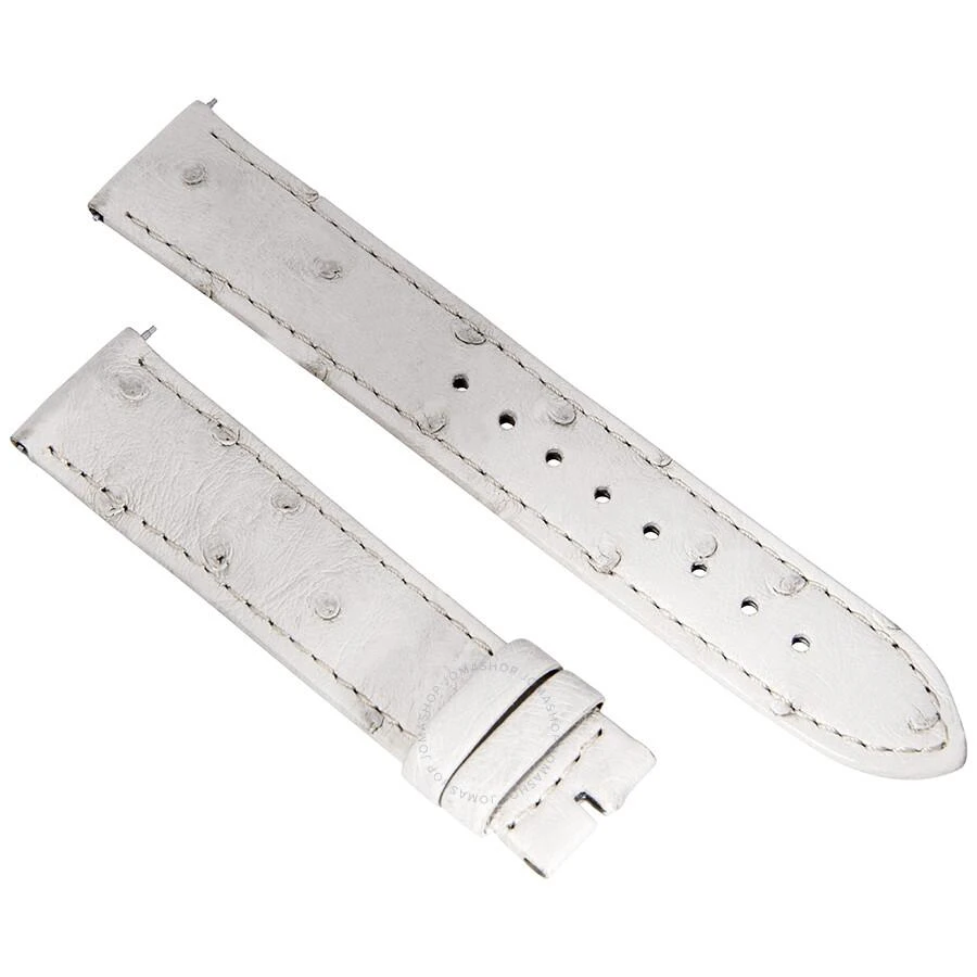 商品Hadley Roma|Matte Winter White Ostrich Leather Strap,价格¥224,第1张图片