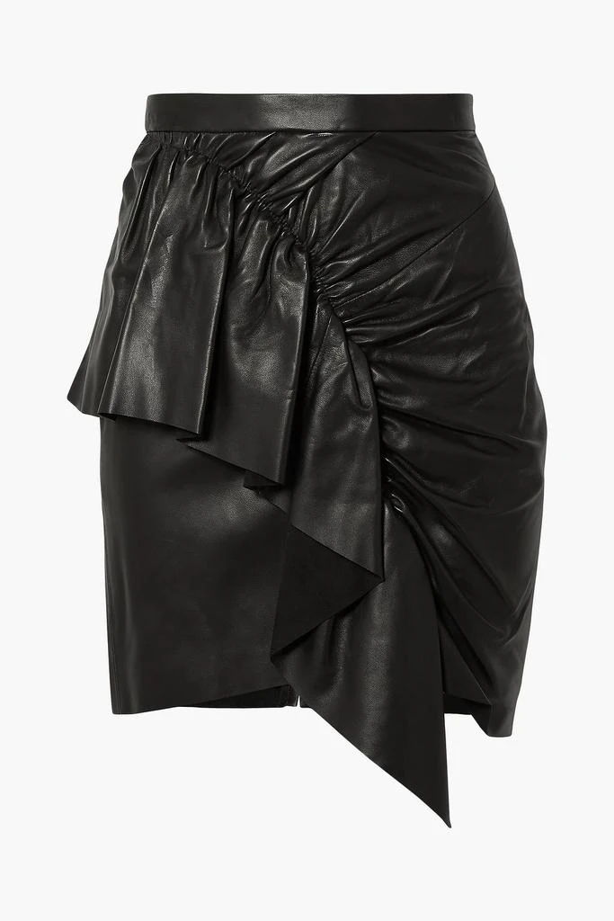 商品Isabel Marant|Nela ruffled leather mini skirt,价格¥3872,第1张图片