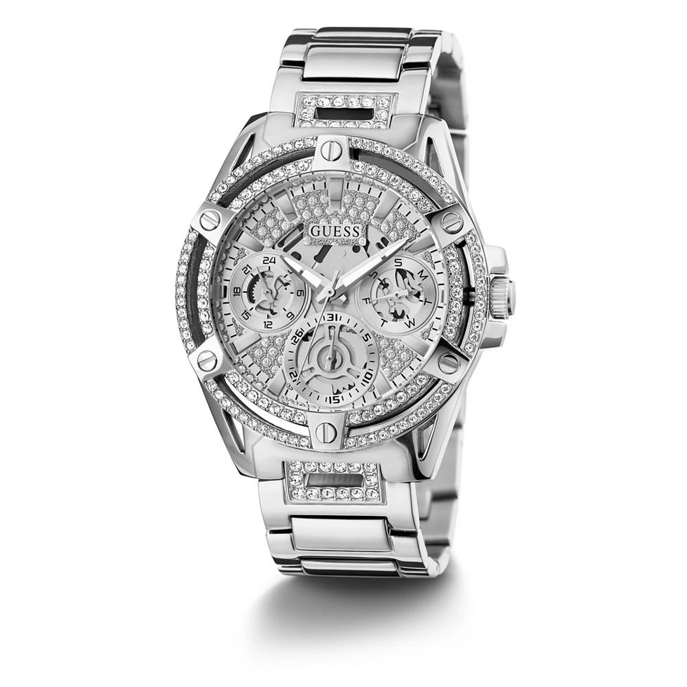 商品GUESS|Women's Silver-Tone Stainless Steel Bracelet Watch 40mm,价格¥560,第5张图片详细描述