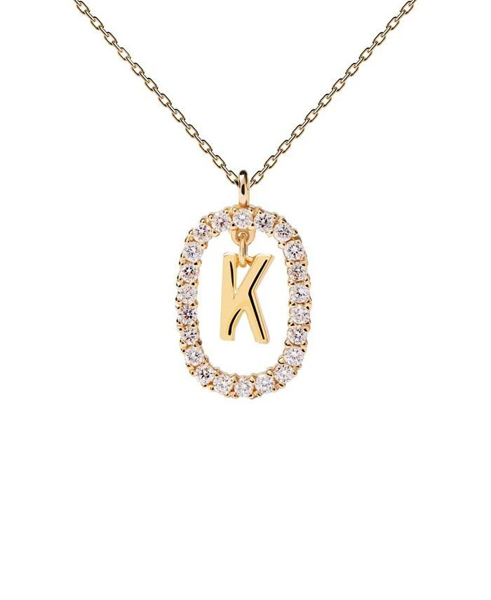 商品PDPAOLA|Women's Diamonds and Gold Letter Necklace,价格¥10588,第1张图片