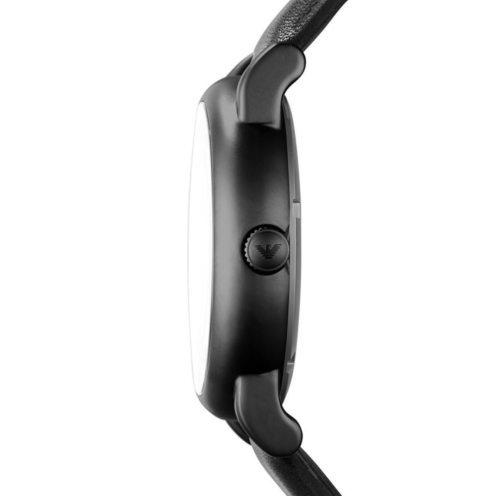 商品Emporio Armani|男士自动机芯真皮表带腕表, 43mm,价格¥3083,第4张图片详细描述