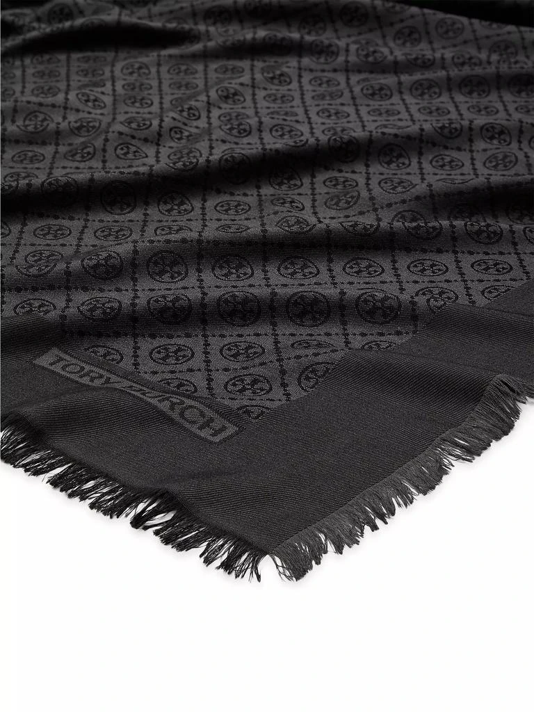 商品Tory Burch|Monogram Jacquard Traveler Scarf,价格¥1460,第3张图片详细描述