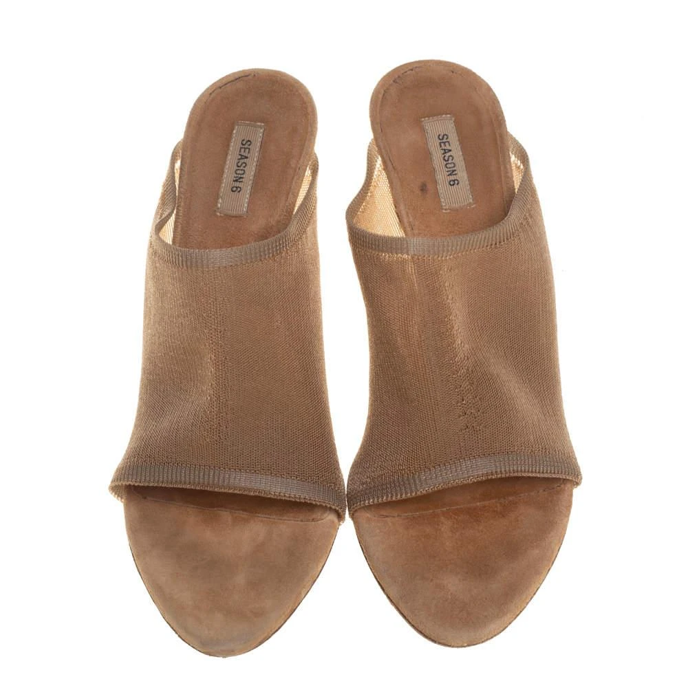 商品[二手商品] YEEZY|Yeezy Beige Mesh Season 6  Slip On Mules Size 36.5,价格¥547,第3张图片详细描述
