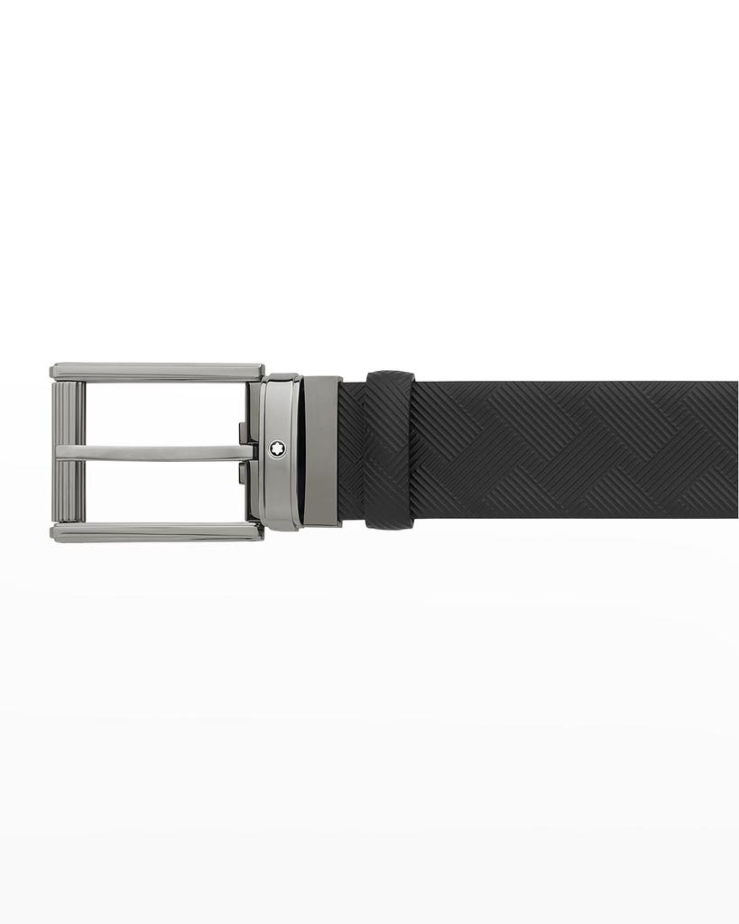 Men's Black 35mm Leather Belt商品第2张图片规格展示