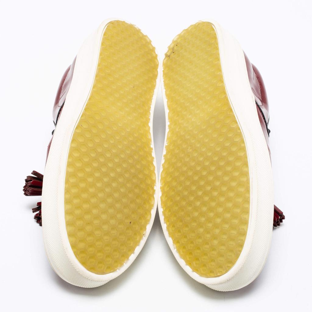 Celine Burgundy Patent Leather Tassel Slip-On Sneakers Size 39商品第6张图片规格展示