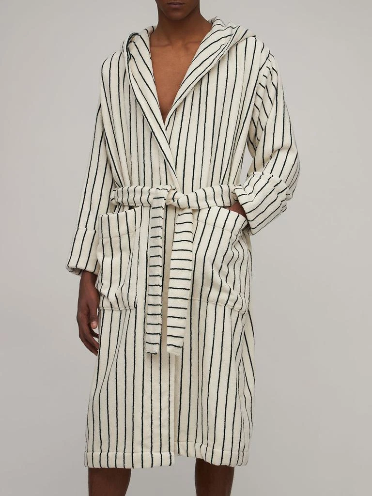 商品Tekla|Organic Cotton Bathrobe W/ Hood,价格¥1847,第3张图片详细描述