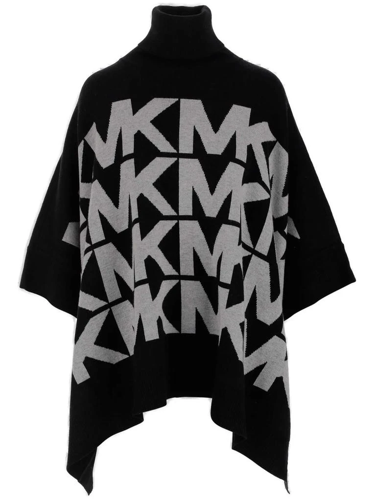 商品Michael Kors|Michael Michael Kors Logo Intarsia Poncho,价格¥2079,第1张图片