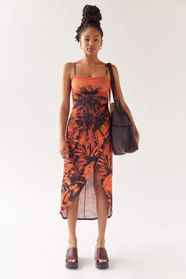 UO Solana Printed Split-Hem Midi Dress商品第1张图片规格展示